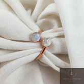 Natural Raw Moonstone Ring, Dainty Ring, Handmade Stone Jewelry, Raw Stone Ring, Birthstone Jewelry, Gift For Her, Wedding Ring, Gift Idea